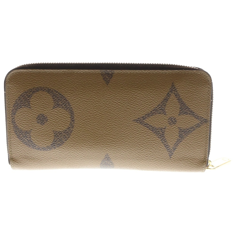 LOUIS VUITTON(ルイヴィトン) モノグラム・ジャイアント リバース ジッピーウォレット ロングウォレット 長財布 ブラウン レザー M69353 ゴールド金具 レディース