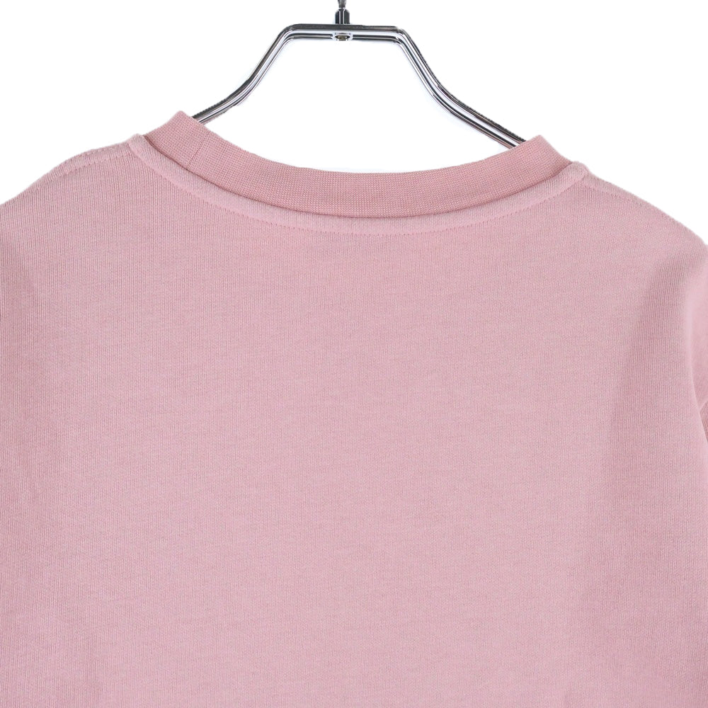 MONCLER(モンクレール) 23AW パイル ワッペンロゴクルーネック プルオーバースウェット トレーナー ピンク I20938G00027 899TR レディース