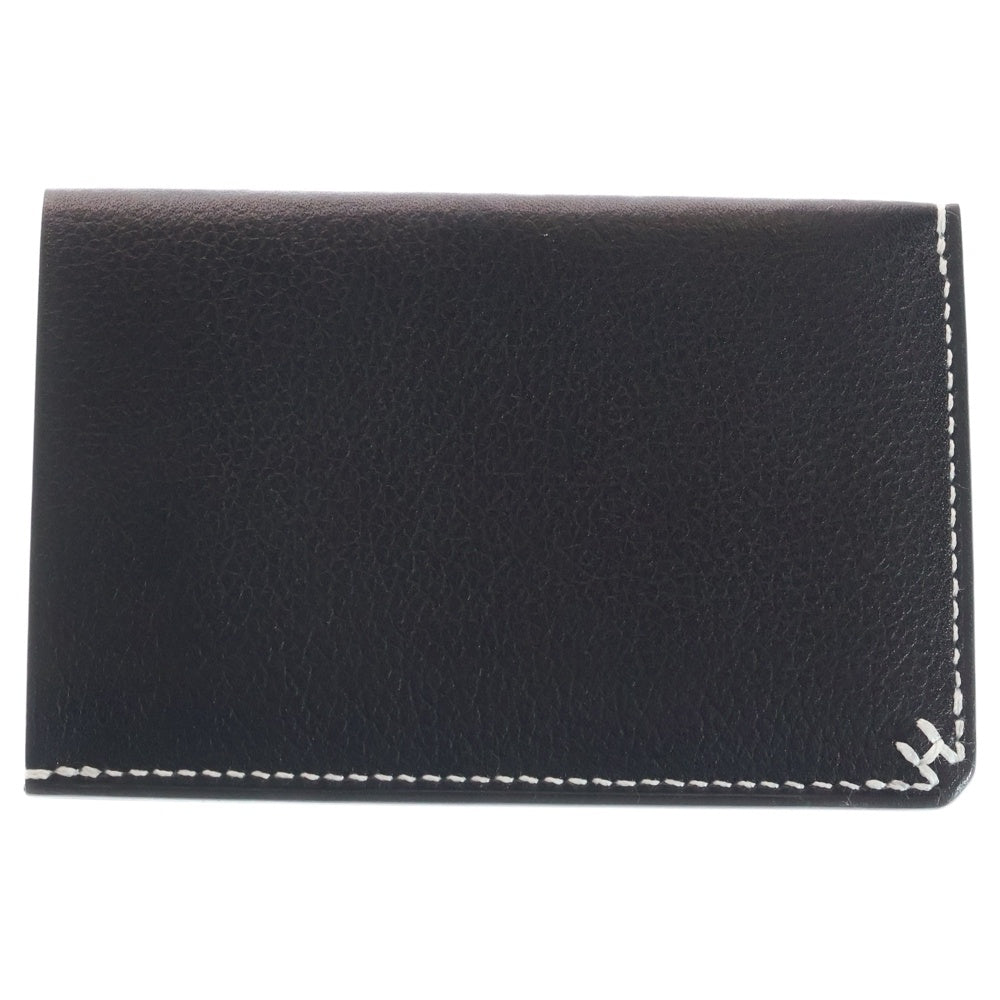 HERMES(エルメス) Hセリエ カードケース 名刺入れ 小物入れ ブルーインディゴ エバーグレイン レザー B刻印 レディース