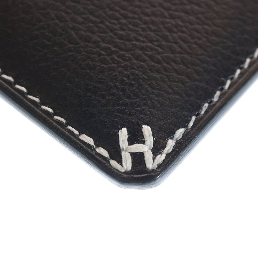 HERMES(エルメス) Hセリエ カードケース 名刺入れ 小物入れ ブルーインディゴ エバーグレイン レザー B刻印 レディース
