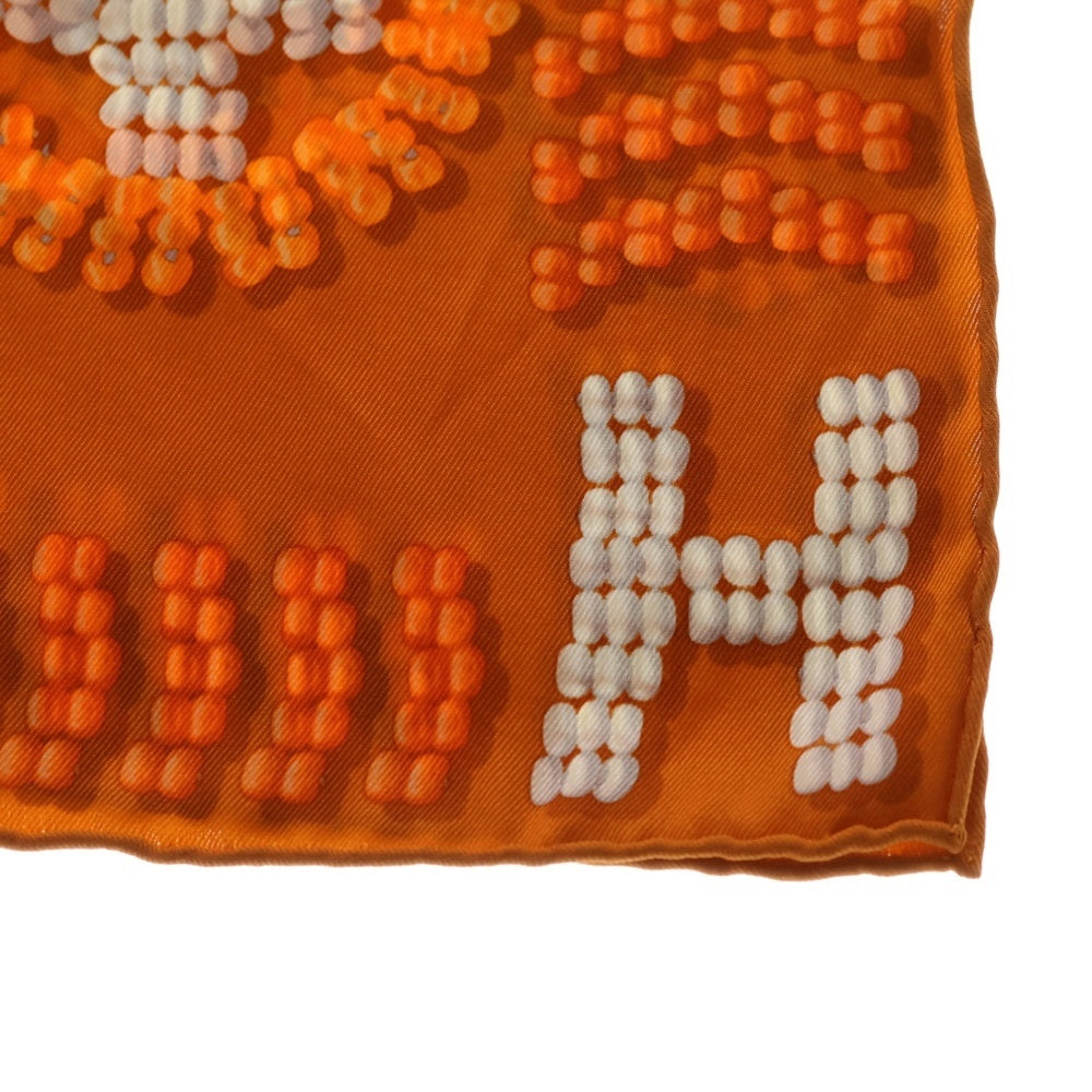 HERMES(エルメス) カレ70 KELLY EN PERLES シルクスカーフ オレンジ レディース