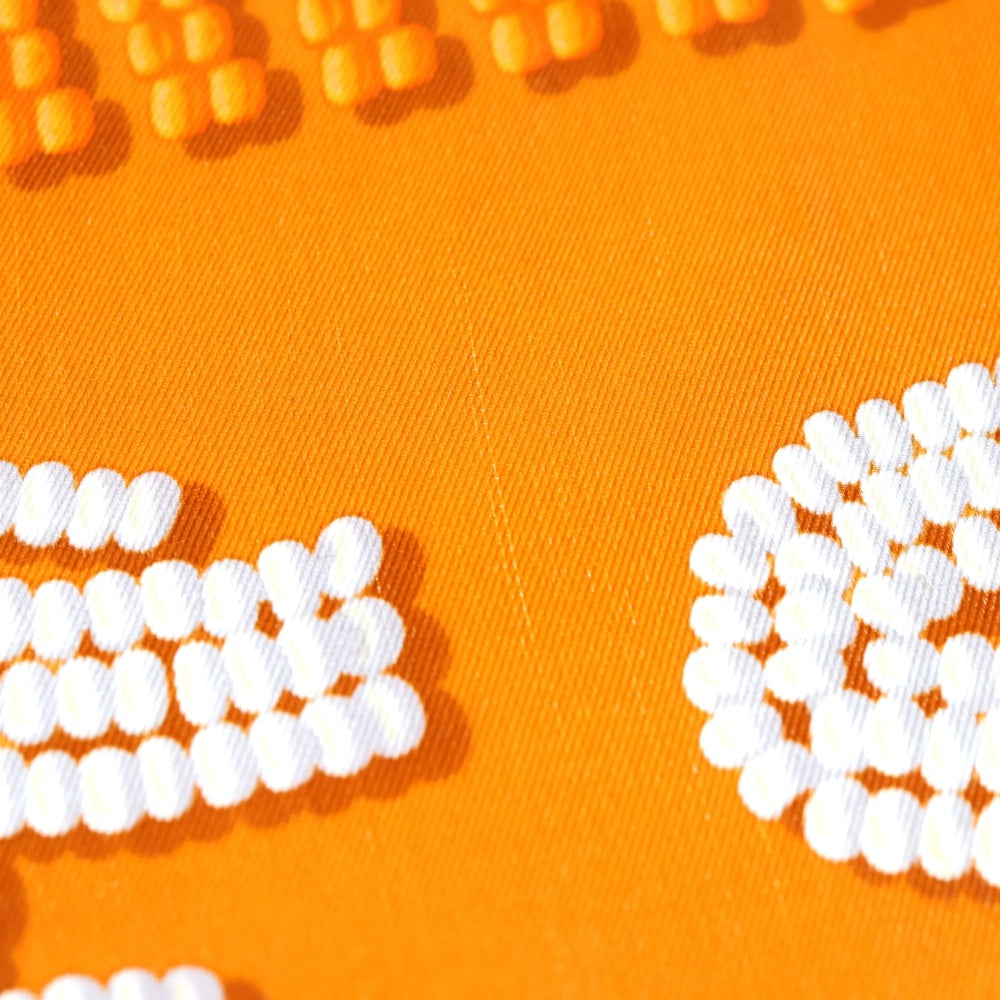HERMES(エルメス) カレ70 KELLY EN PERLES シルクスカーフ オレンジ レディース