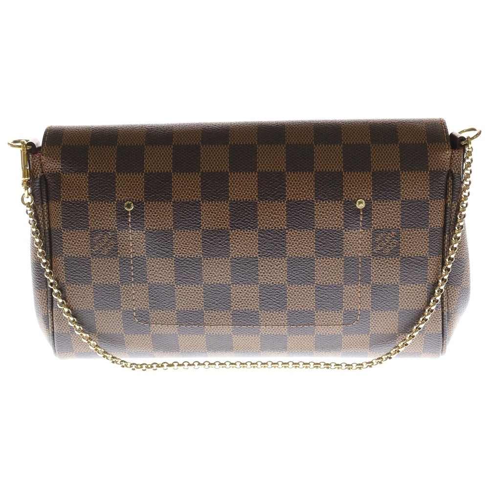 LOUIS VUITTON(ルイヴィトン) ダミエ フェイボリットMM ハンドバッグ ショルダーバッグ ミニバッグ チェーンバッグ ブラウン PVC N41129 ゴールド金具 レディース