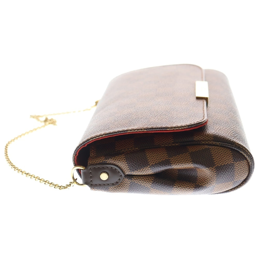 LOUIS VUITTON(ルイヴィトン) ダミエ フェイボリットMM ハンドバッグ ショルダーバッグ ミニバッグ チェーンバッグ ブラウン PVC N41129 ゴールド金具 レディース