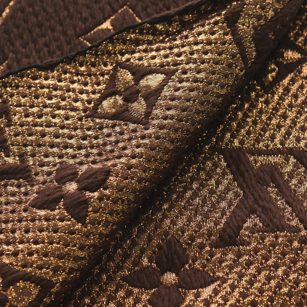 LOUIS VUITTON(ルイヴィトン) エシャルプ ロゴマニア シャイン フリンジマフラー ウール×シルク ブラウン M71383 レディース