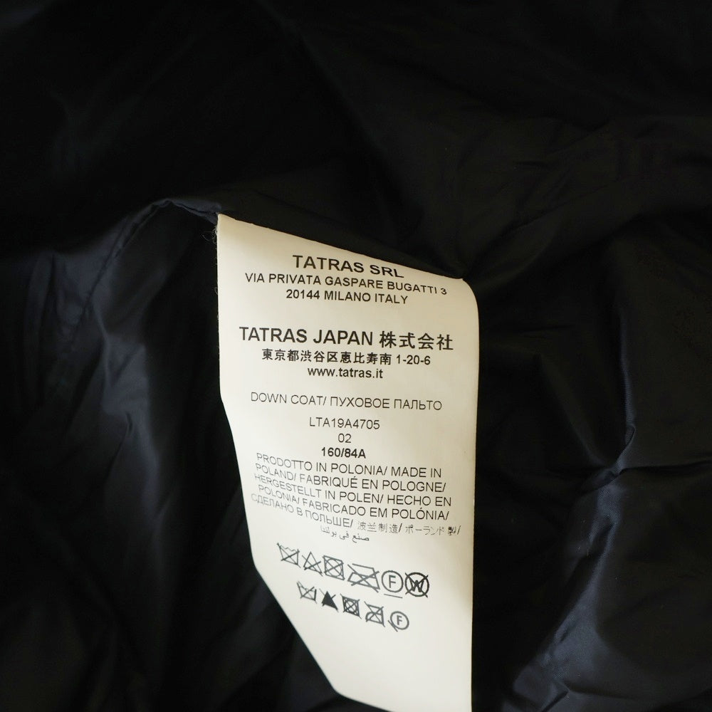 TATRAS(タトラス) MOENA モエナ ファー フーデッド ジップアップ ダウン ロング ジャケット ブラック レディース LTA19A4705