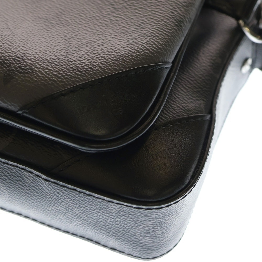 LOUIS VUITTON(ルイヴィトン) トリオ メッセンジャー モノグラム PVC レザー エクリプス ショルダーバッグ シルバー金具 ブラック/グレー M69443 レディース