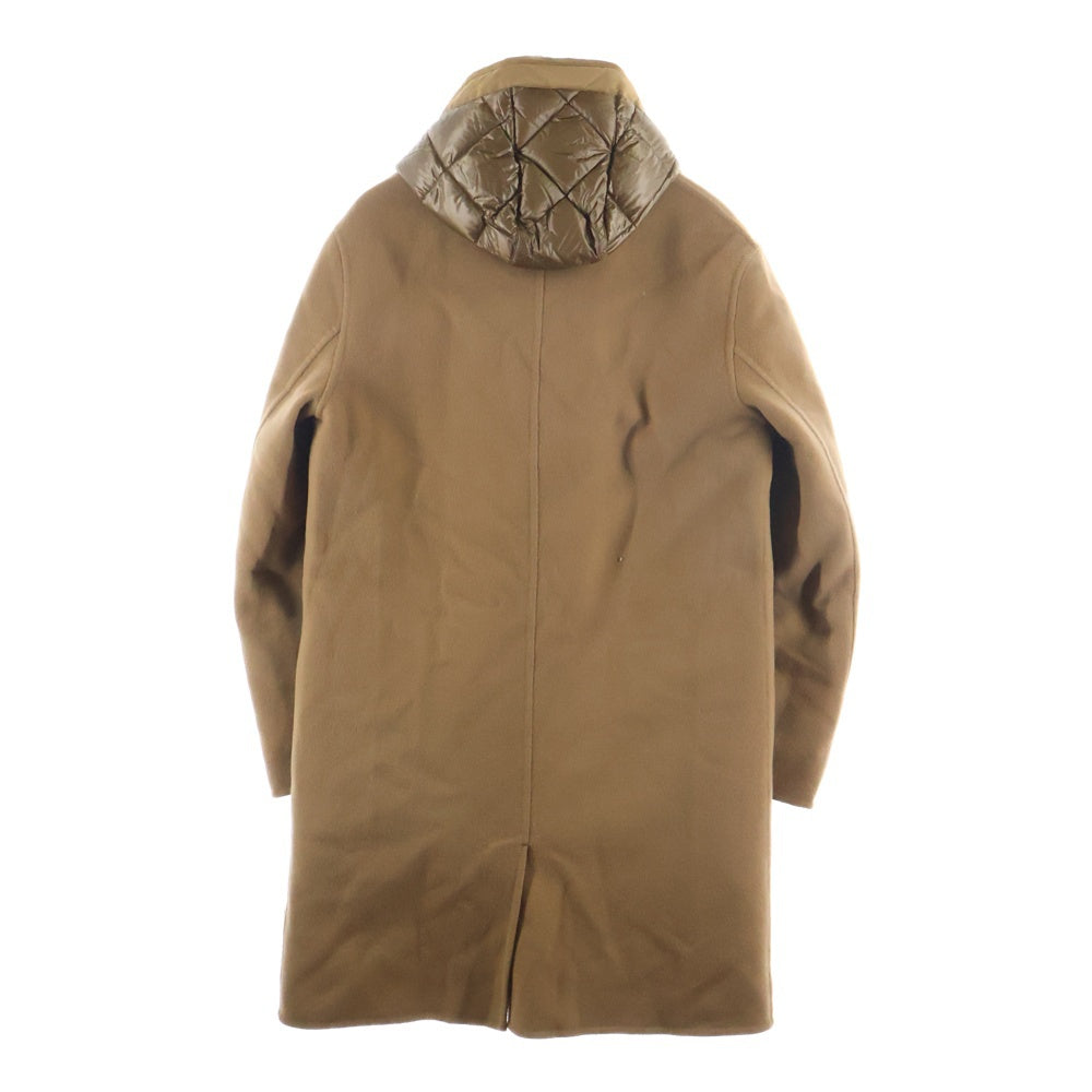 MONCLER(モンクレール) 17AW TIERCE GIACCA ティエルス カシミヤ混 ウール チェスターコート フーデッド ライナー ダウンジャケット ブラウン C20913170680 B549G1