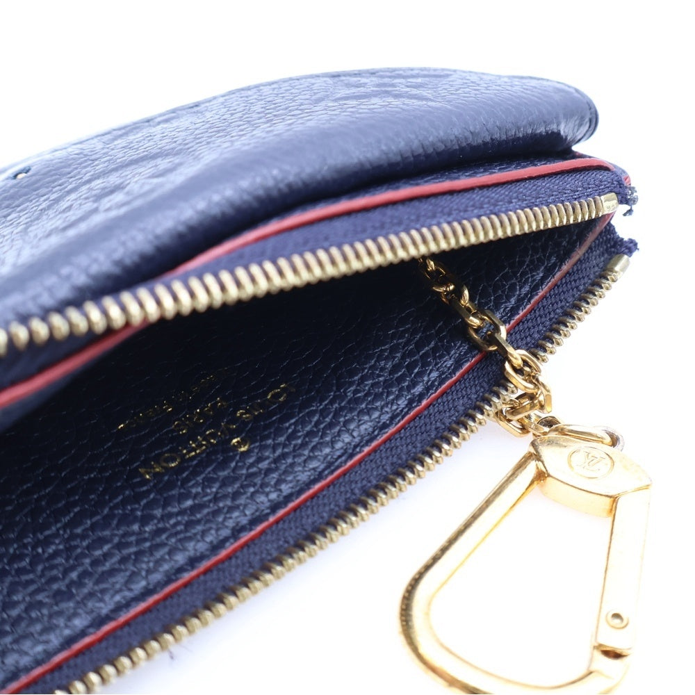 LOUIS VUITTON(ルイヴィトン) モノグラム アンプラント ポルトカルトレクトヴェルソ フラグメントケース コインケース バッグチャーム レッド×ネイビー レザー M69420 ゴールド金具 レディース
