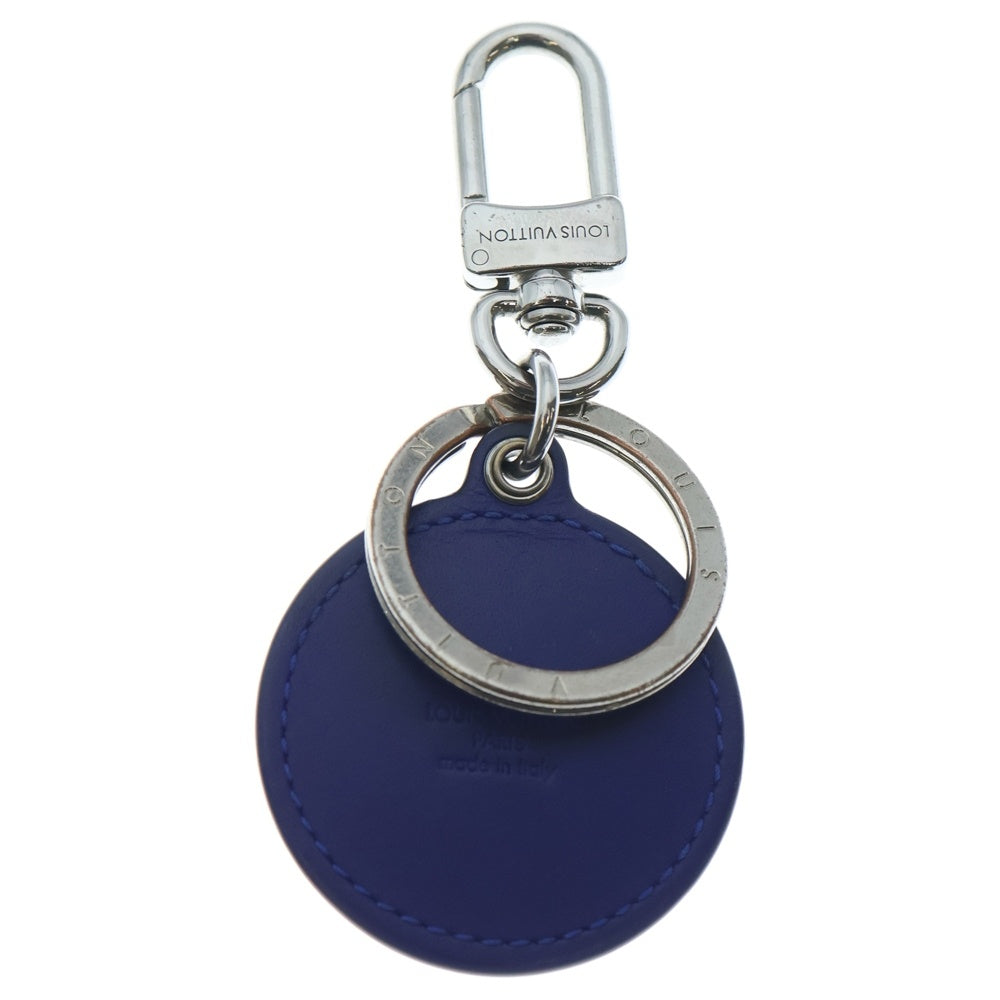 LOUIS VUITTON(ルイヴィトン) ポルト クレ・LV パデッド サークル キーリング バッグチャーム ブルー M00744 シルバー金具