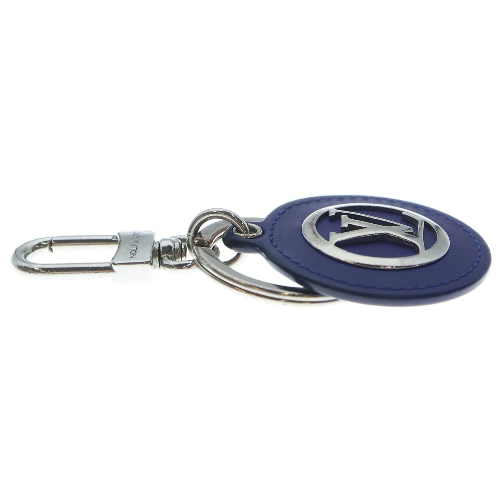 LOUIS VUITTON(ルイヴィトン) ポルト クレ・LV パデッド サークル キーリング バッグチャーム ブルー M00744 シルバー金具
