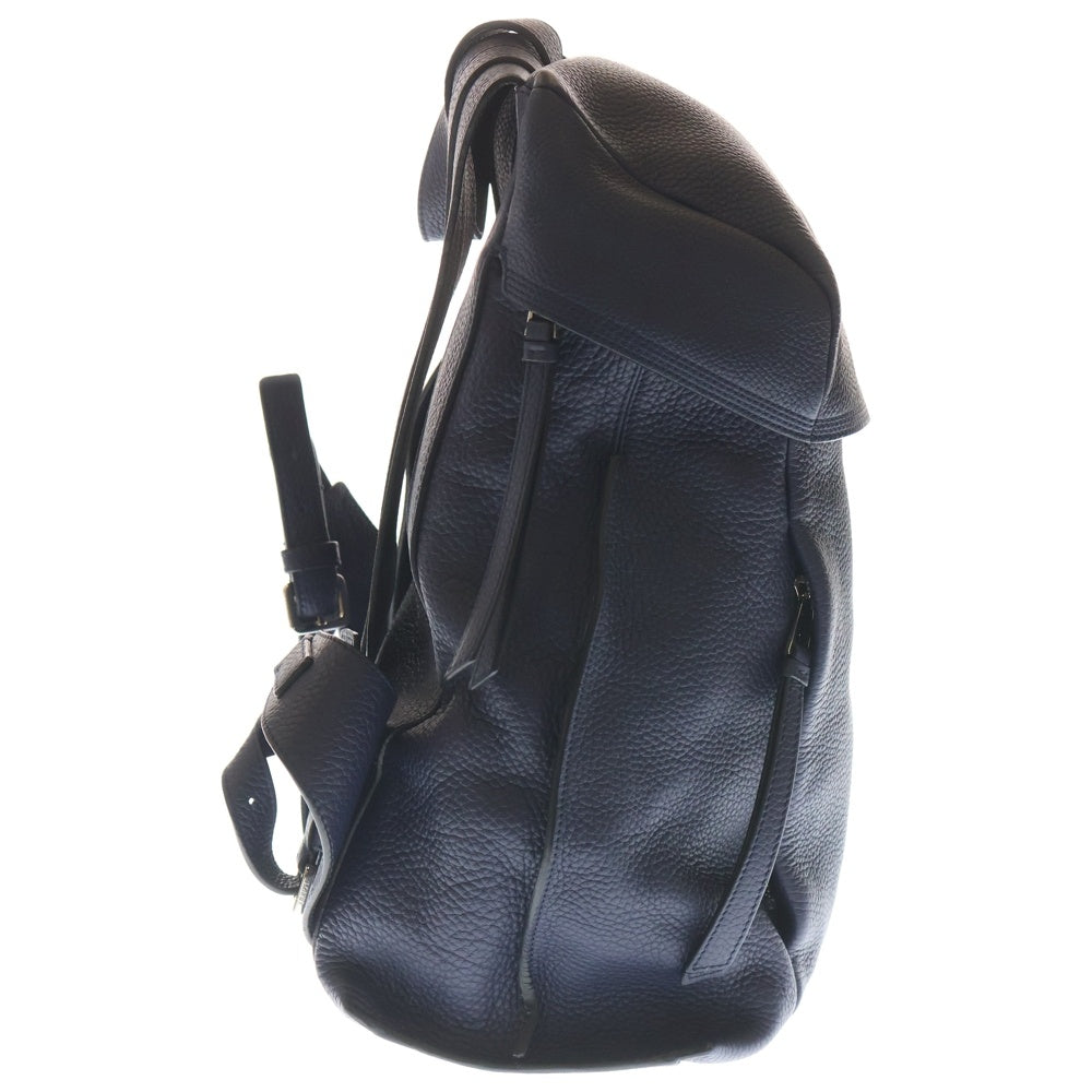 LOEWE(ロエベ) Tバックパック アナグラム スモール リュックサック ネイビー レザー 316.41 シルバー金具 レディース