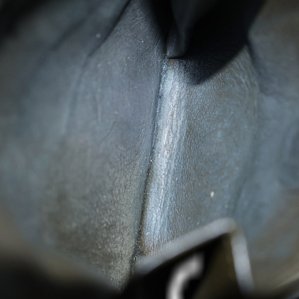 BOTTEGA VENETA(ボッテガヴェネタ) イントレチャート 二つ折り財布 コンパクトウォレット コインケース カーキ×ブラック レザー 113993