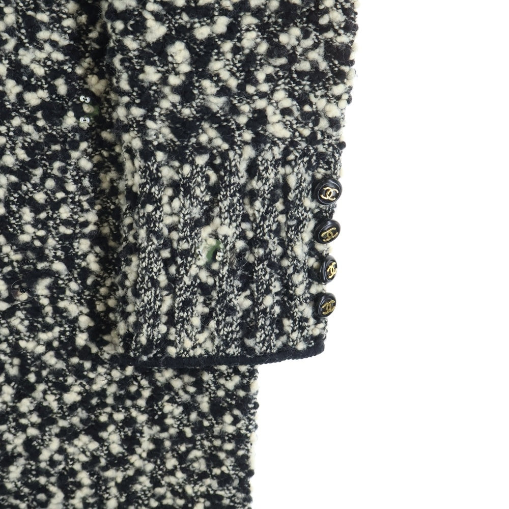 CHANEL(シャネル) 94A ツイード スパンコール ドレス ワンピース ブラック/ホワイト レディース