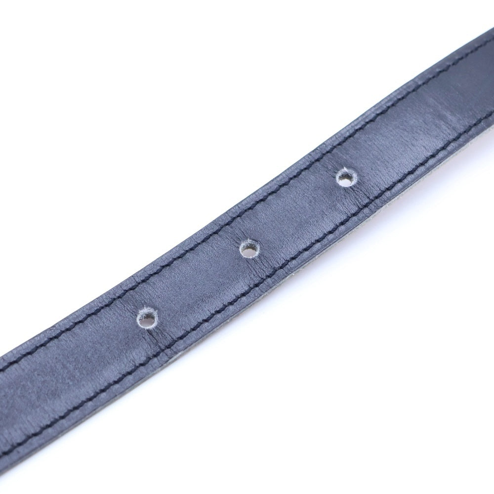 HERMES(エルメス) コンスタンスHベルト ブラック×ブラウン レザー ゴールド金具 □A刻印 レディース