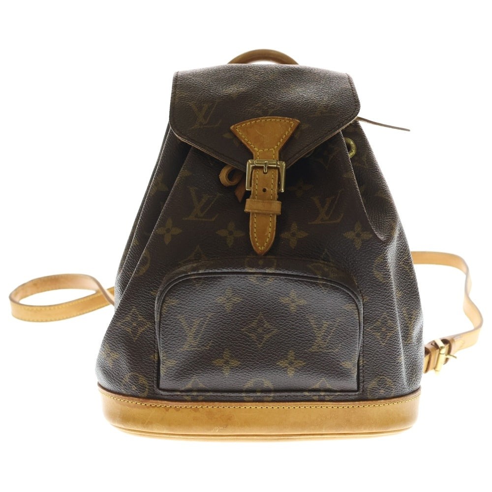 LOUIS VUITTON(ルイヴィトン) モノグラム モンスリPM PVC レザー バックパック リュックサック ブラウン M51137 レディース