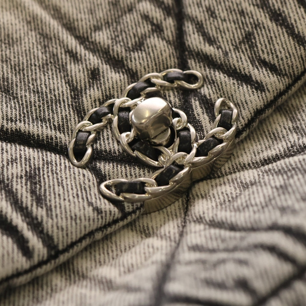 CHANEL(シャネル) シャネル19 フラップバッグ ショルダーバッグ グレー デニム レディース