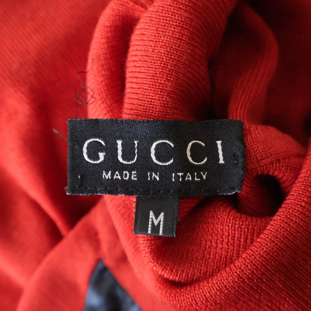 GUCCI(グッチ) トムフォード期 スカーフ タートルネックニット レッド レディース