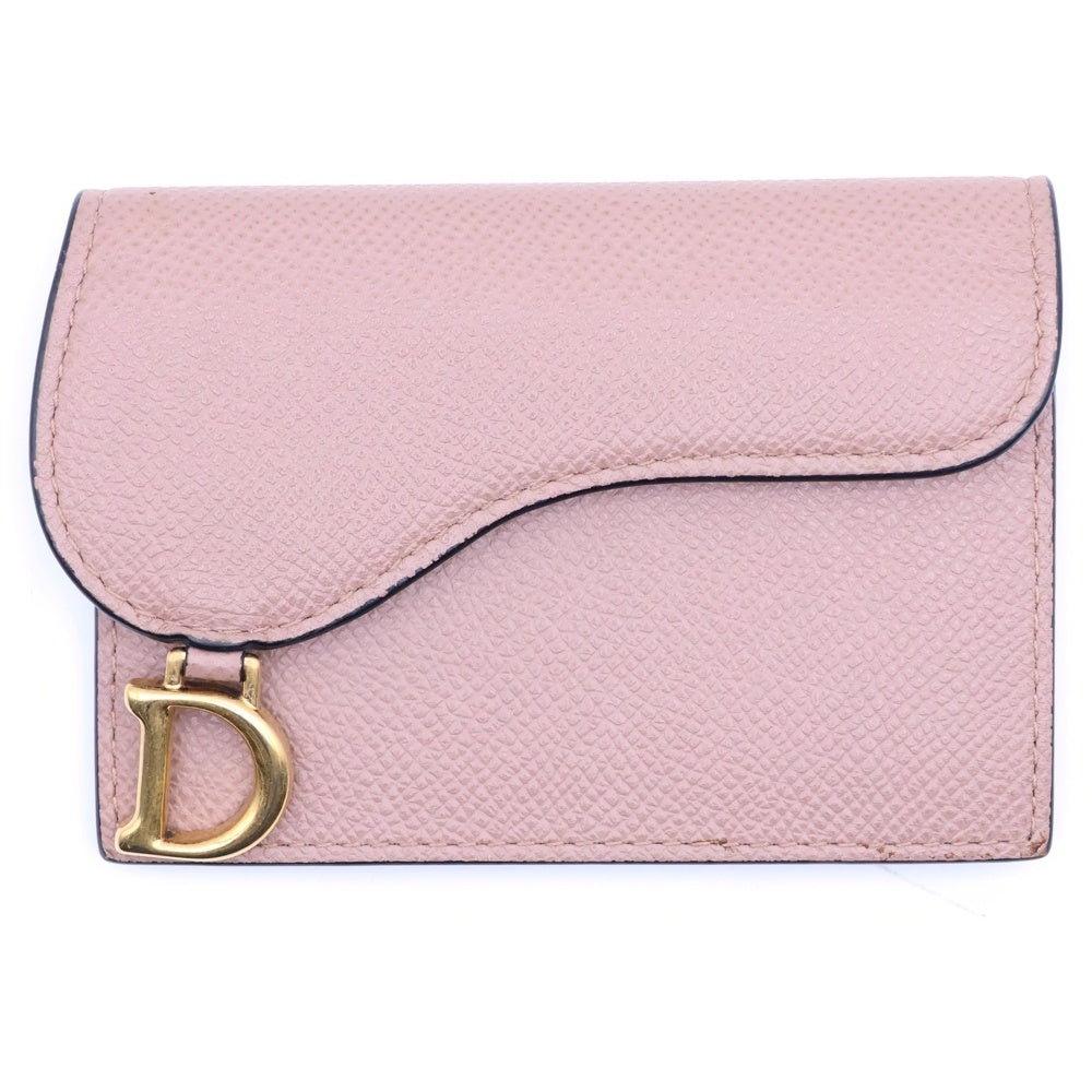 Christian Dior(クリスチャンディオール) サドル カードケース ピンク レザー レディース