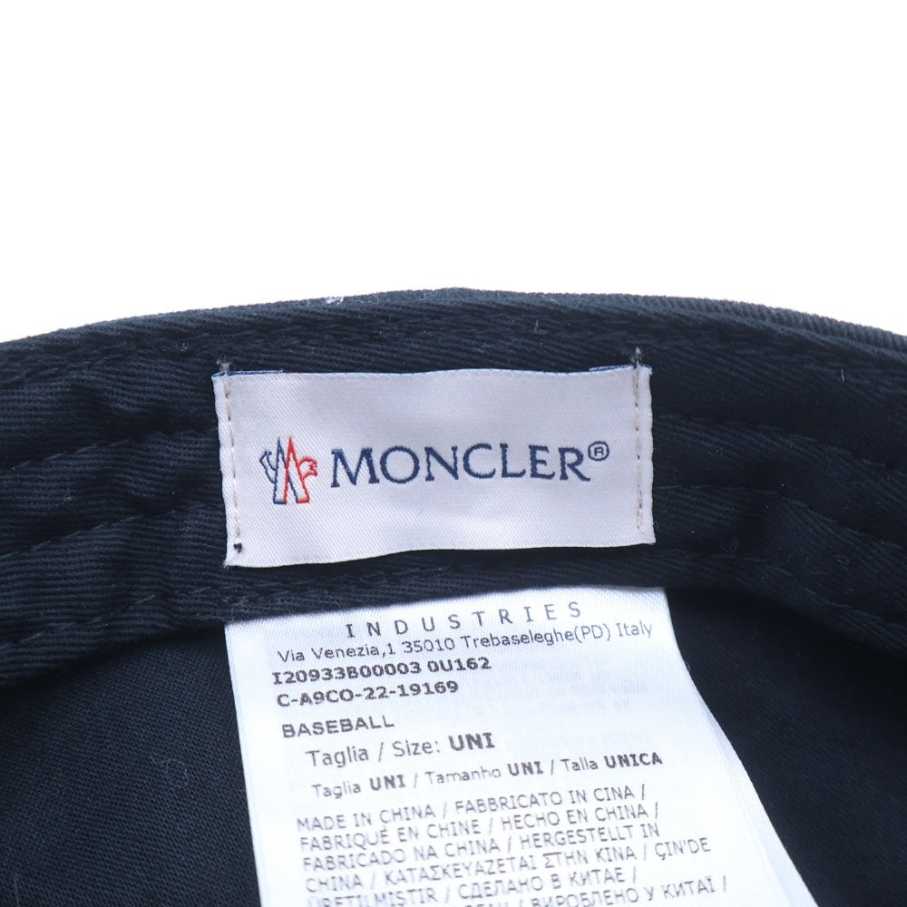 MONCLER(モンクレール) ロゴワッペン ベースボールキャップ ブラック I20933B00003