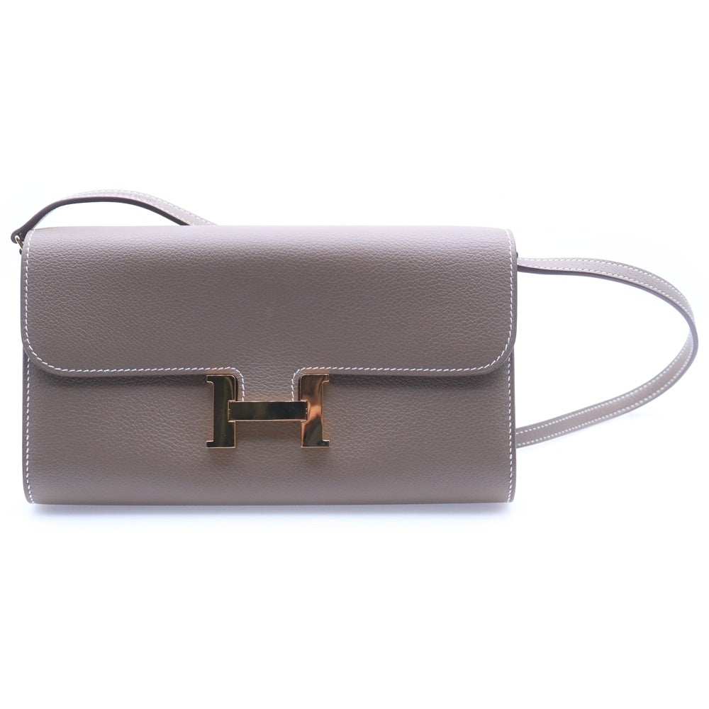 HERMES(エルメス) コンスタンス ロング エトゥープ ショルダーバッグ ショルダーウォレット 長財布 ミニバッグ ベージュ エヴァーカラー K刻印 ゴールド金具