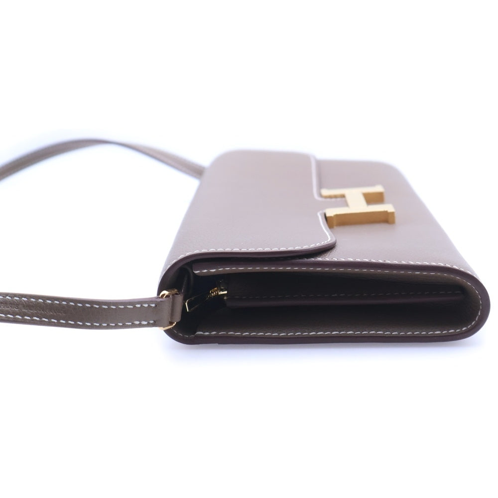 HERMES(エルメス) コンスタンス ロング エトゥープ ショルダーバッグ ショルダーウォレット 長財布 ミニバッグ ベージュ エヴァーカラー K刻印 ゴールド金具