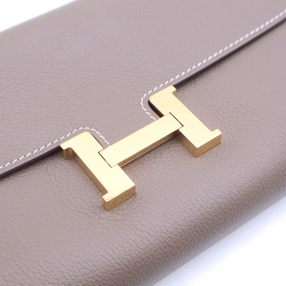 HERMES(エルメス) コンスタンス ロング エトゥープ ショルダーバッグ ショルダーウォレット 長財布 ミニバッグ ベージュ エヴァーカラー K刻印 ゴールド金具