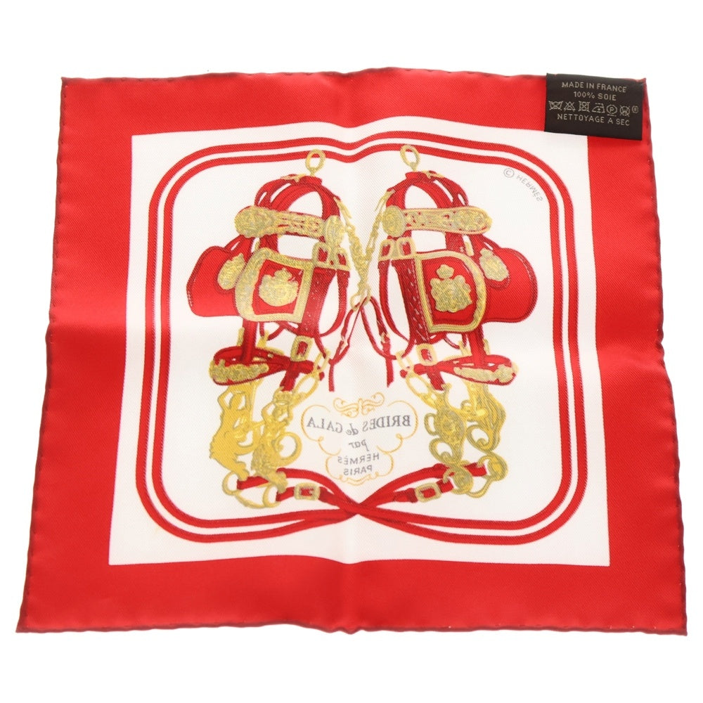 HERMES(エルメス) カレ20 Brides de Gala ブリッド・ドゥ・ガラ スカーフ レッド レディース