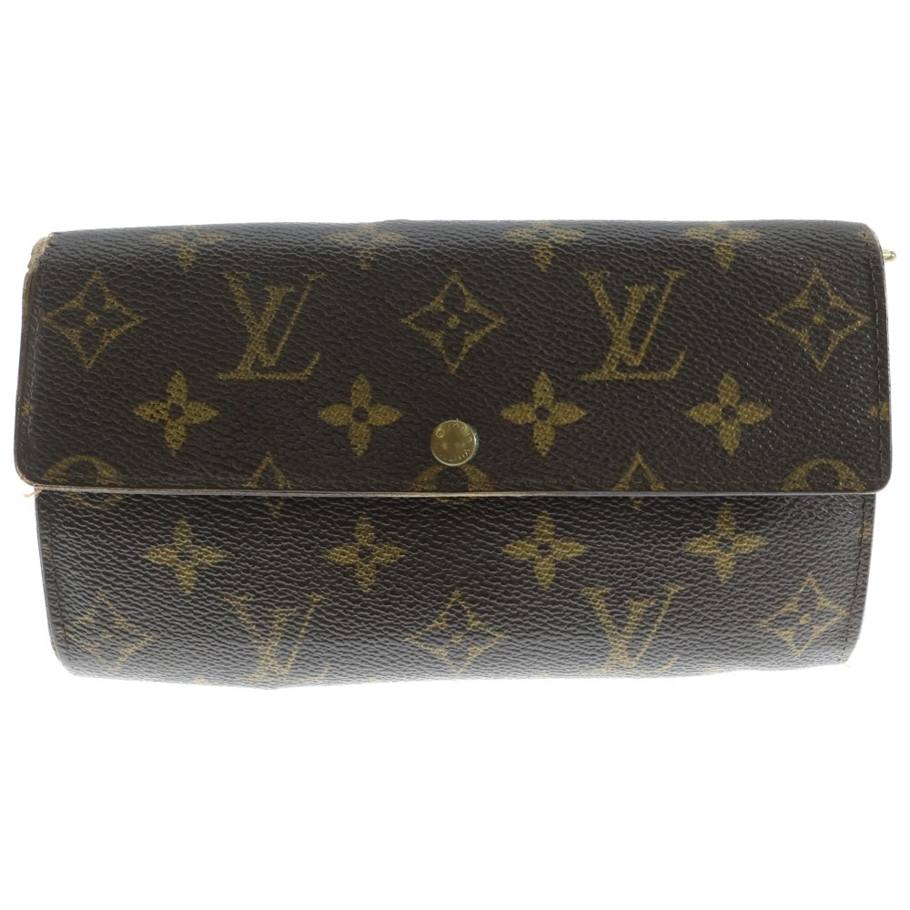 LOUIS VUITTON(ルイヴィトン) モノグラム ポシェット ポルトモネクレディ 二つ折り長財布 ブラウン M61726