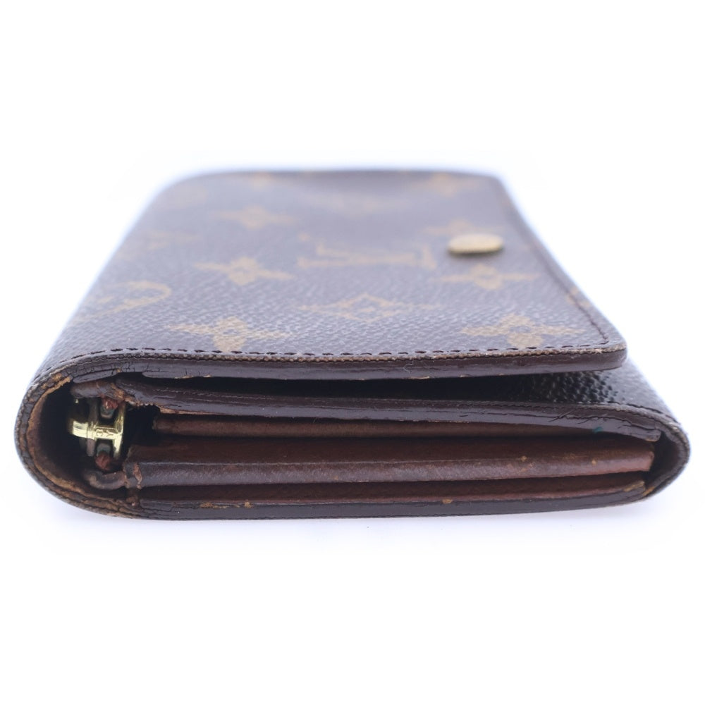 LOUIS VUITTON(ルイヴィトン) モノグラム ポルトモネビエトレゾール 三つ折り財布 ブラウン レザー M61730 レディース