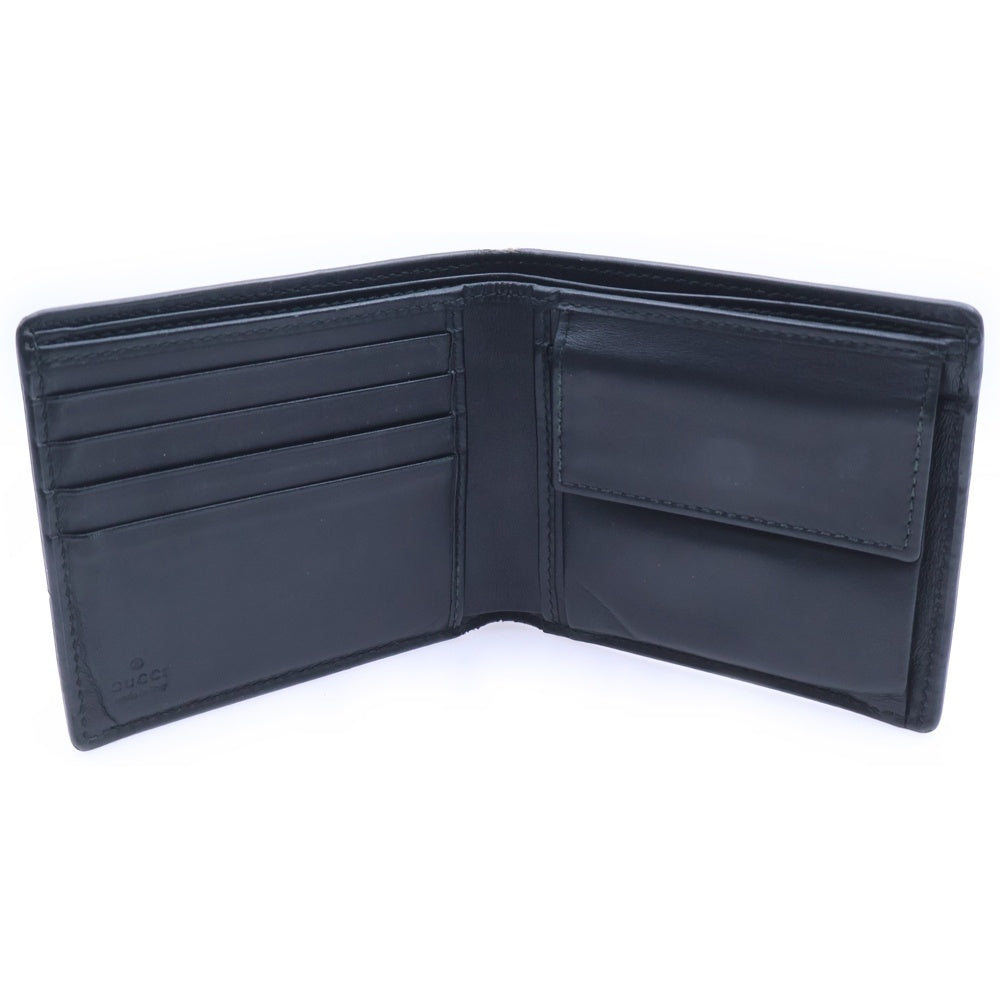 GUCCI(グッチ) GGスプリーム キングスネークプリント 二つ折り財布 ブラック 451266