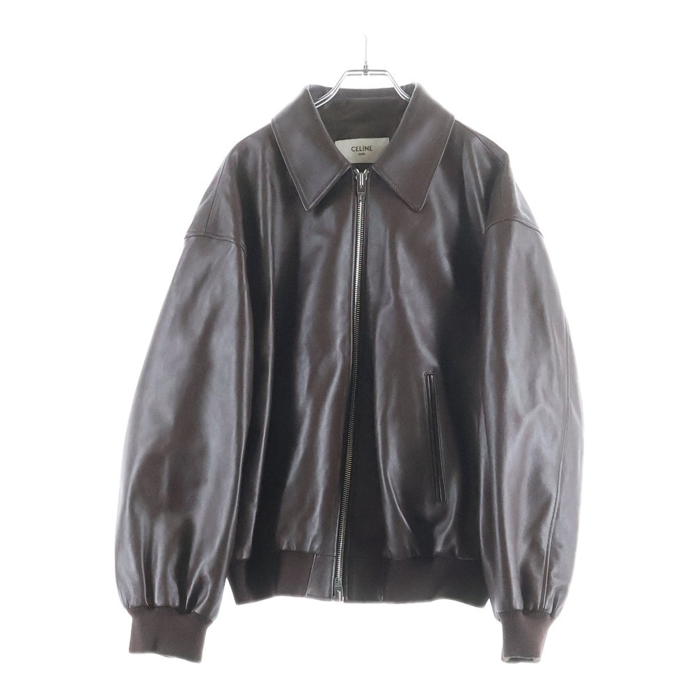 CELINE(セリーヌ) 26SS カーフスキン テディジャケット ブラウン RV14D599E