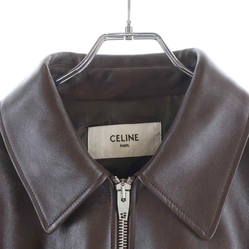 CELINE(セリーヌ) 26SS カーフスキン テディジャケット ブラウン RV14D599E
