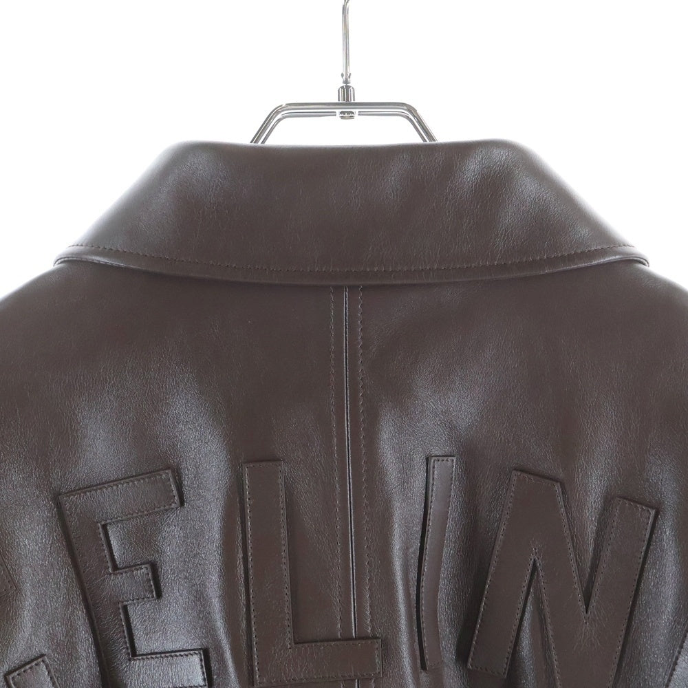 CELINE(セリーヌ) 26SS カーフスキン テディジャケット ブラウン RV14D599E