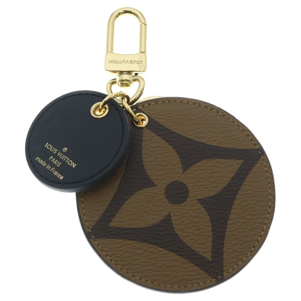 LOUIS VUITTON(ルイヴィトン) モノグラム リバース ジャイアント イリュストレ バッグチャーム キーリング キーホルダー ブラウン M69317 ゴールド金具 レディース