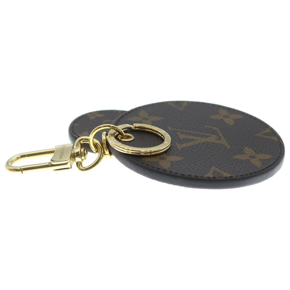 LOUIS VUITTON(ルイヴィトン) モノグラム リバース ジャイアント イリュストレ バッグチャーム キーリング キーホルダー ブラウン M69317 ゴールド金具 レディース