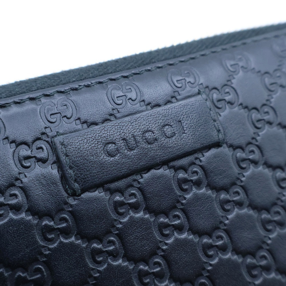 GUCCI(グッチ) グッチシマ 長財布 ロングウォレット カードケース ブラック レザー 449391 ゴールド金具