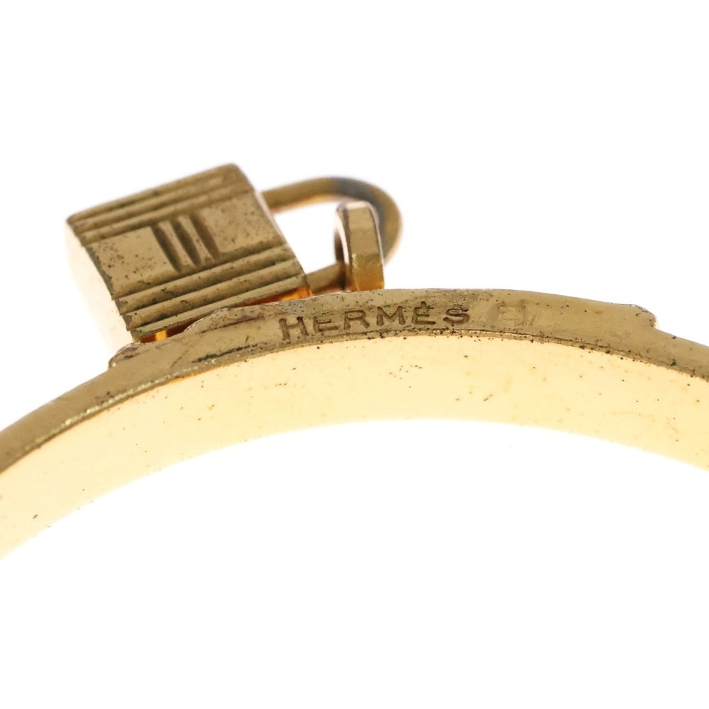 HERMES(エルメス) ケリー ブレスレット バングル パドロック 南京錠 ゴールド×アイボリー GP レディース