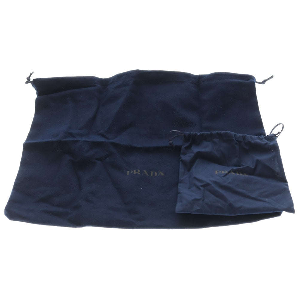 PRADA(プラダ) トライアングルロゴ ショルダーバッグ ブラック テスート 2VH113 シルバー金具 レディース