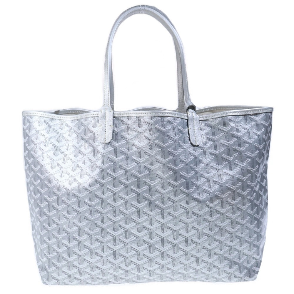 GOYARD(ゴヤール) サンルイPM トートバッグ ハンドバッグ グレー メタリックシルバー PVC×レザー