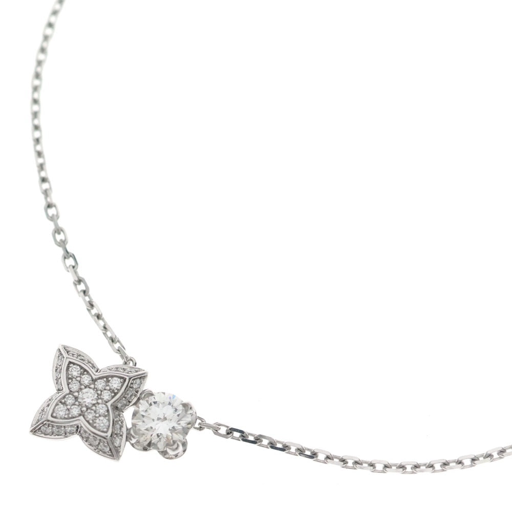 LOUIS VUITTON(ルイヴィトン) LVダイヤモンド ダブル ペンダント ネックレス K18WG ホワイトゴールド Q03001 レディース