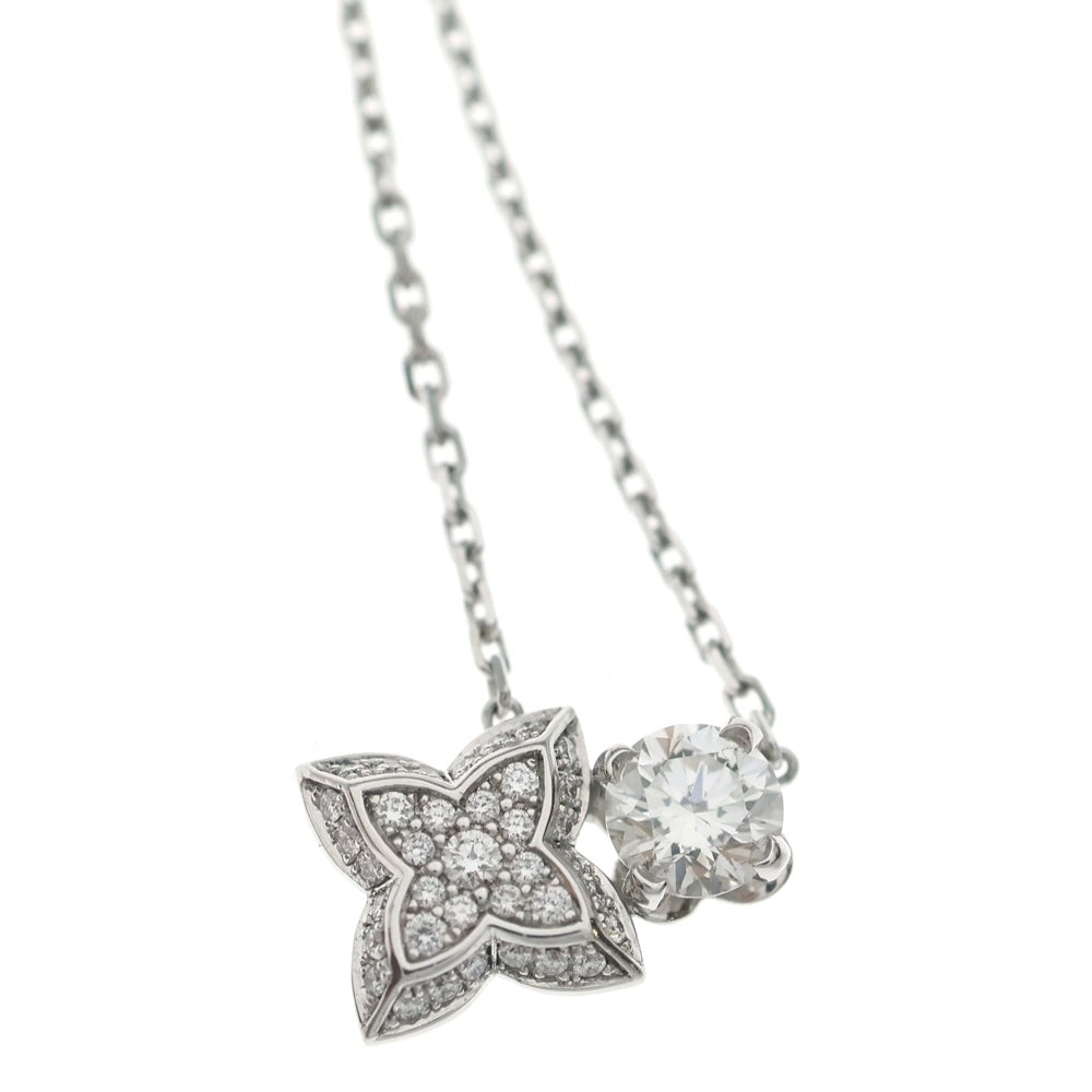LOUIS VUITTON(ルイヴィトン) LVダイヤモンド ダブル ペンダント ネックレス K18WG ホワイトゴールド Q03001 レディース