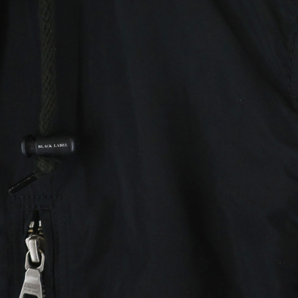 BURBERRY BLACK LABEL(バーバリー ブラックレーベル) ノバチェック柄ライナー付き ナイロン フーデッド ジップアップ ジャケット ブラック