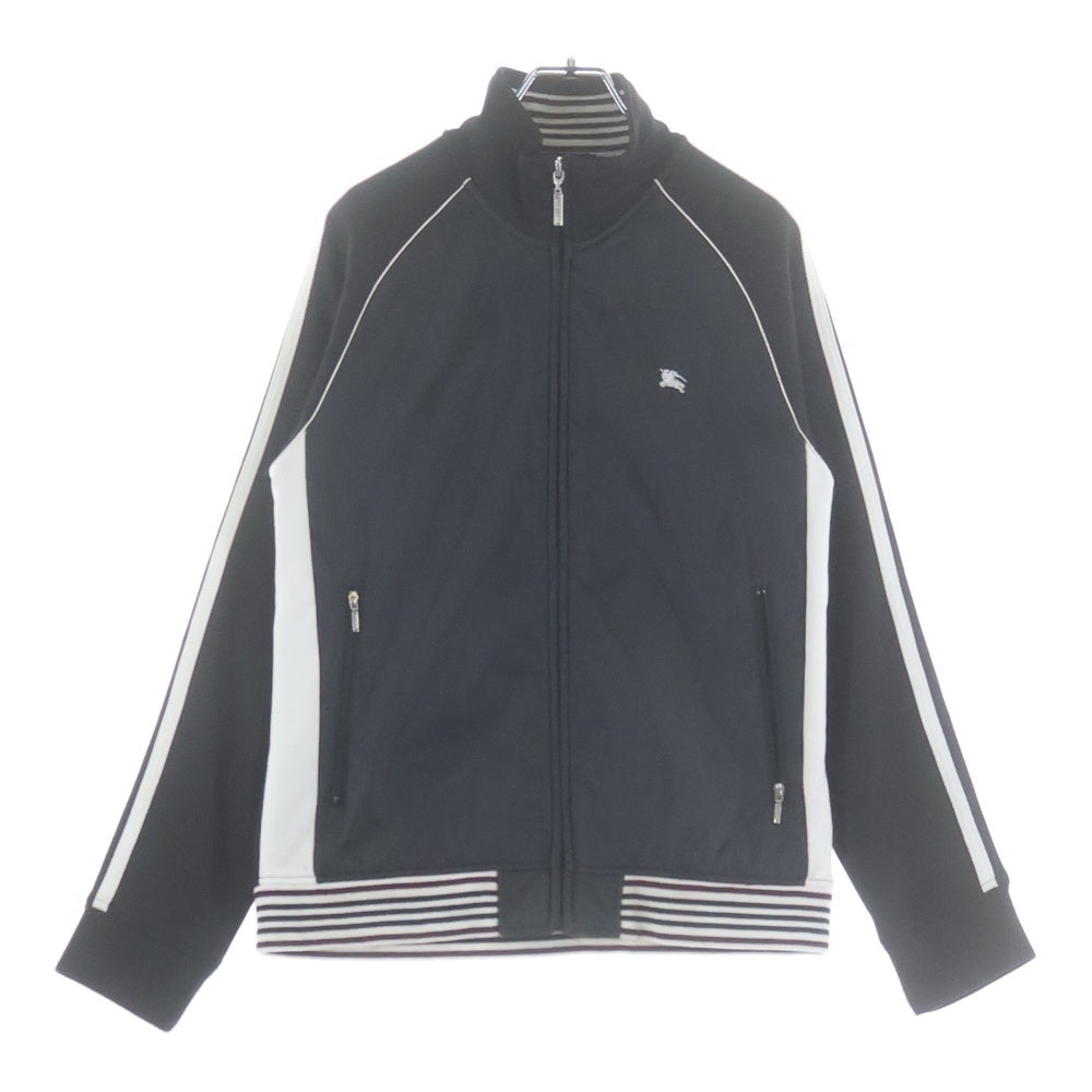 BURBERRY BLACK LABEL(バーバリー ブラックレーベル) サイドライン ジップアップ トラックジャケット ブラック