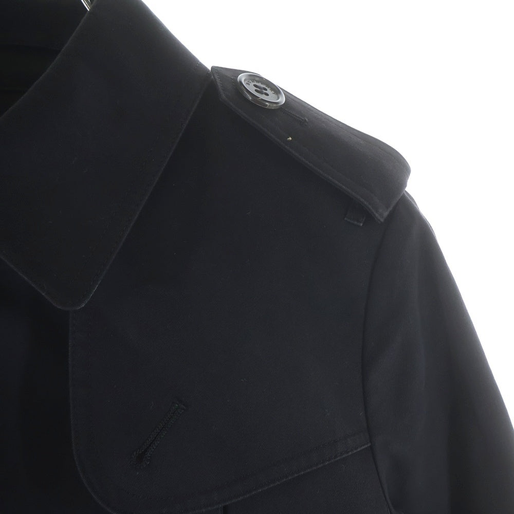 BURBERRY(バーバリー) ノバチェック柄ライナー付き コットン ダブルブレスト トレンチコート ブラック レディース