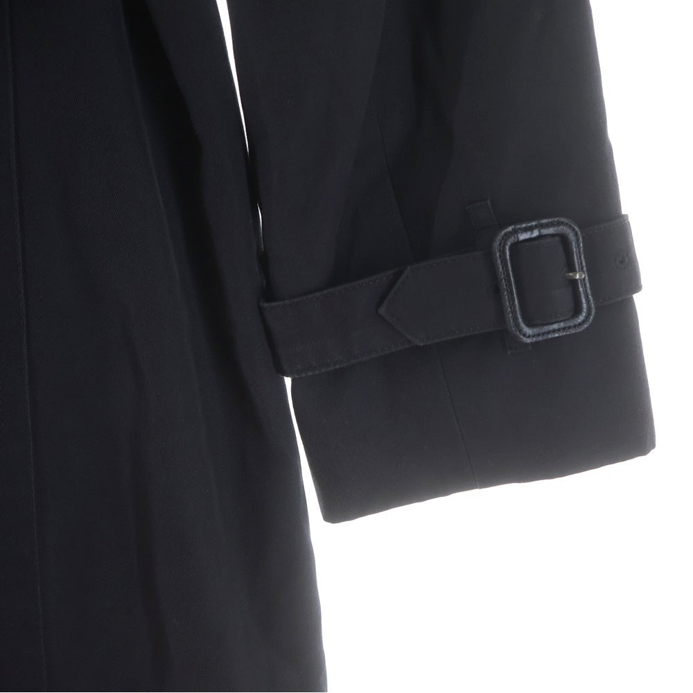 BURBERRY(バーバリー) ノバチェック柄ライナー付き コットン ダブルブレスト トレンチコート ブラック レディース