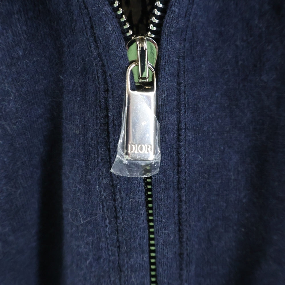 DIOR(ディオール) 21SS Loose Zipper Hooded Jacket オブリーク ジップアップパーカー ネイビー 113M221AT225