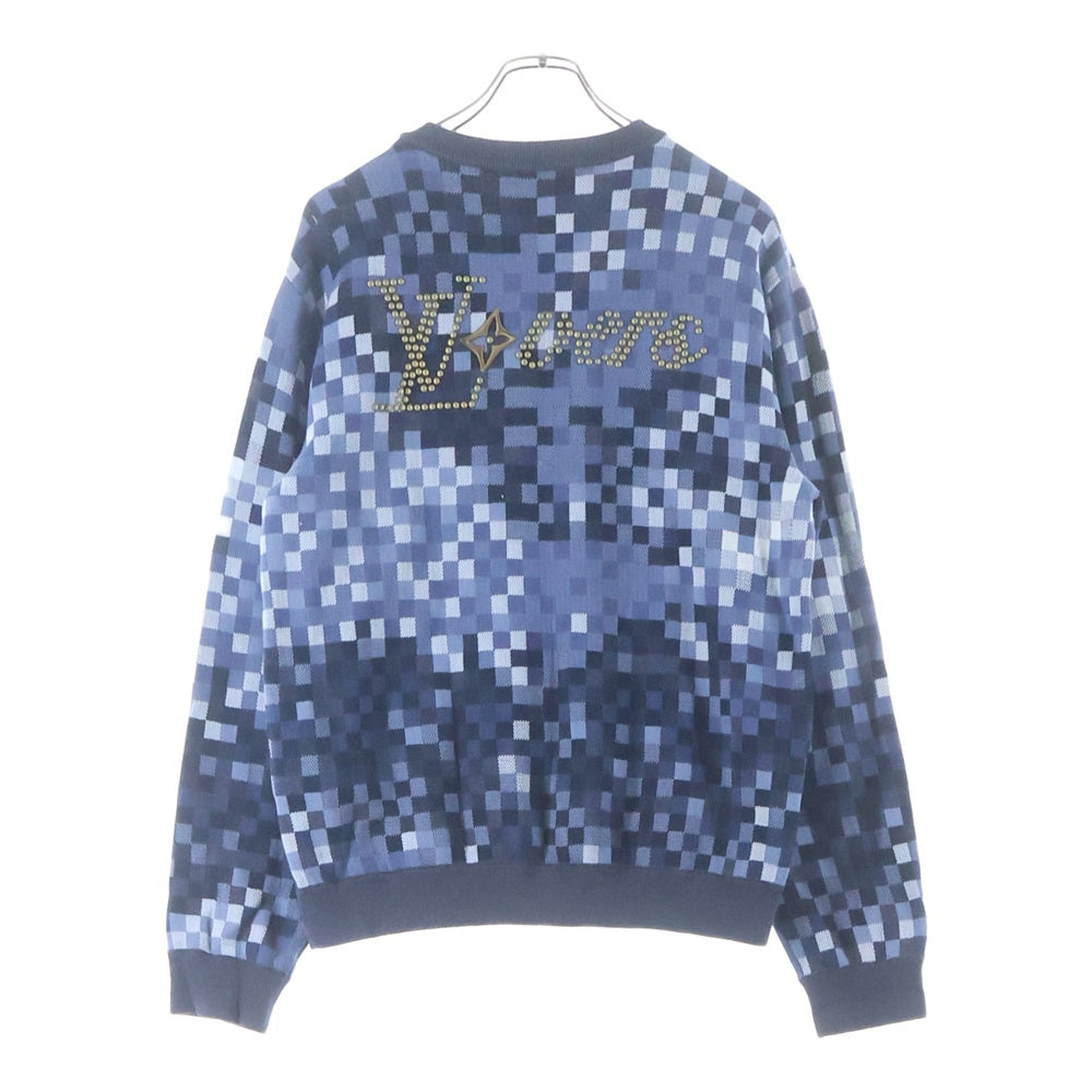 LOUIS VUITTON(ルイヴィトン) 25SS LV Vers Damoflage Jacquard Pullover ダミエ セーター ネイビー RM251Q AUR HQN72W