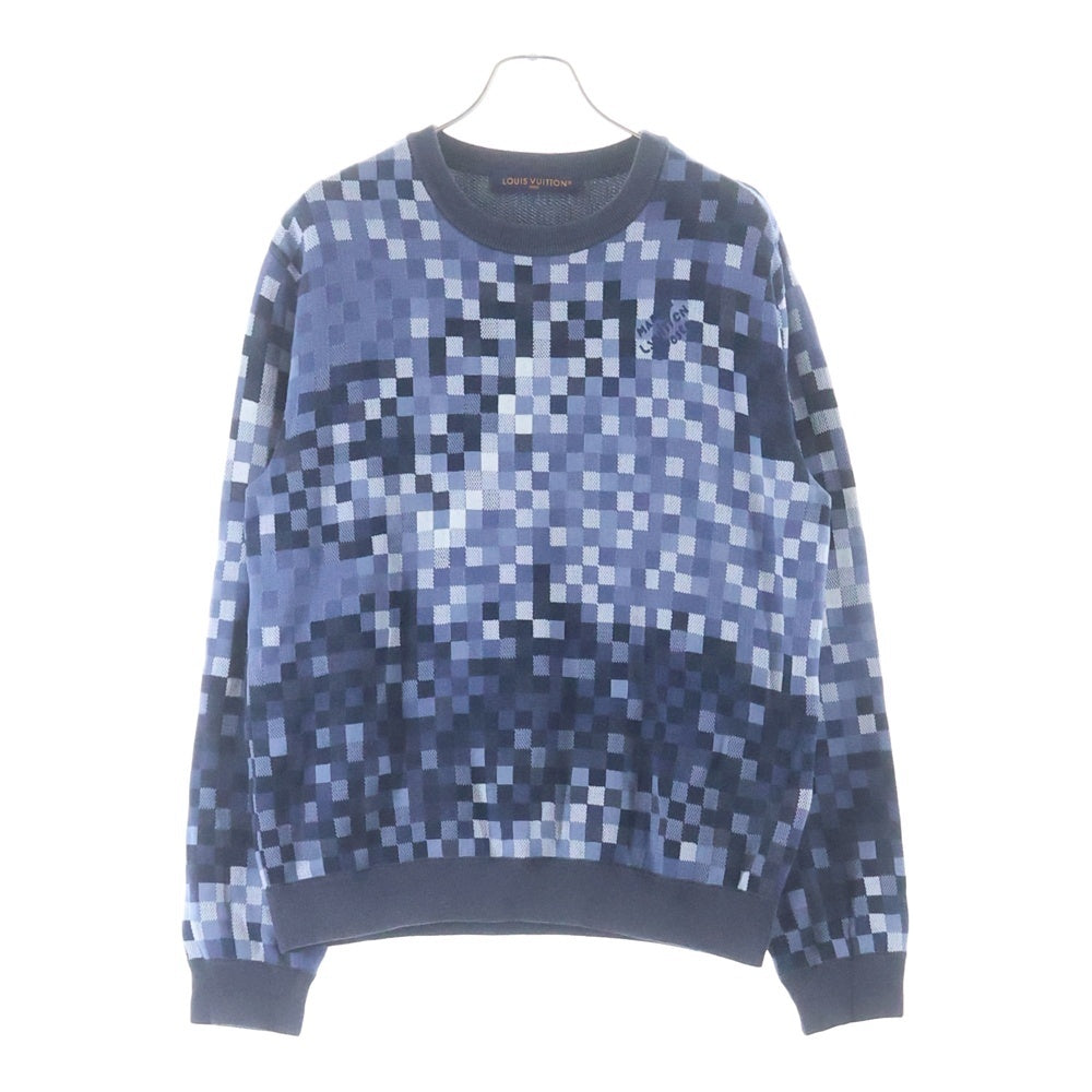 LOUIS VUITTON(ルイヴィトン) 25SS LV Vers Damoflage Jacquard Pullover ダミエ セーター ネイビー RM251Q AUR HQN72W