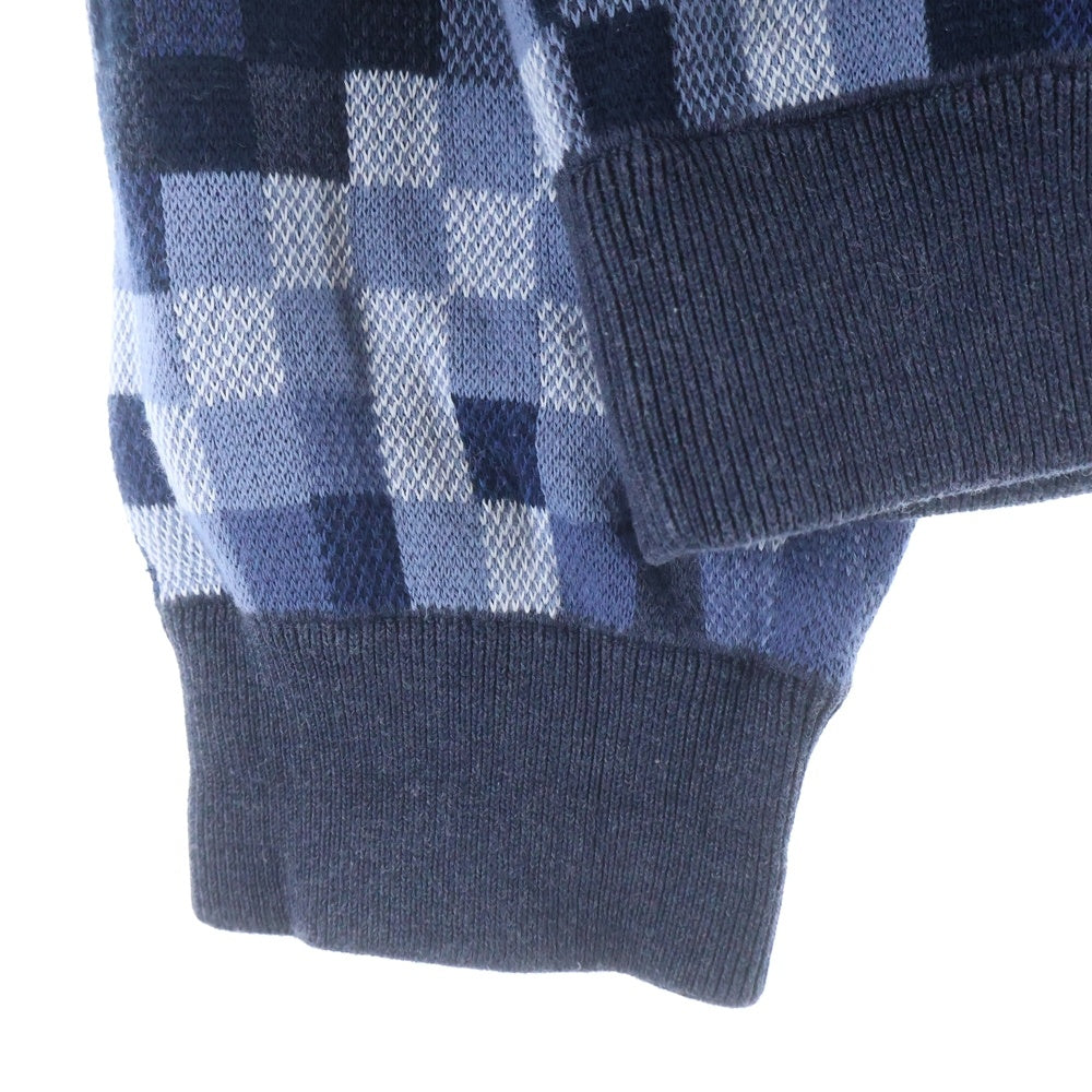 LOUIS VUITTON(ルイヴィトン) 25SS LV Vers Damoflage Jacquard Pullover ダミエ セーター ネイビー RM251Q AUR HQN72W